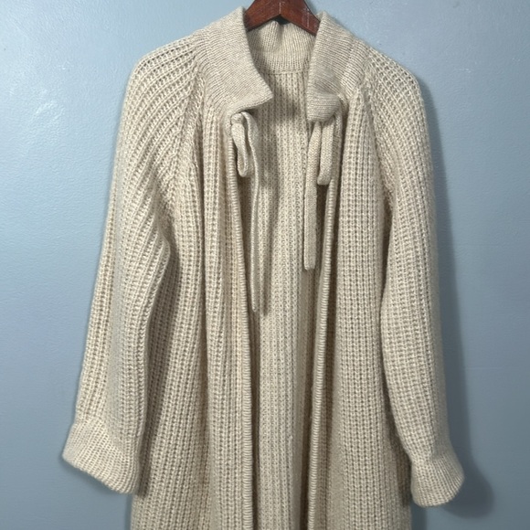 Vintage cream wool long duster cape One size - Picture 8 of 14